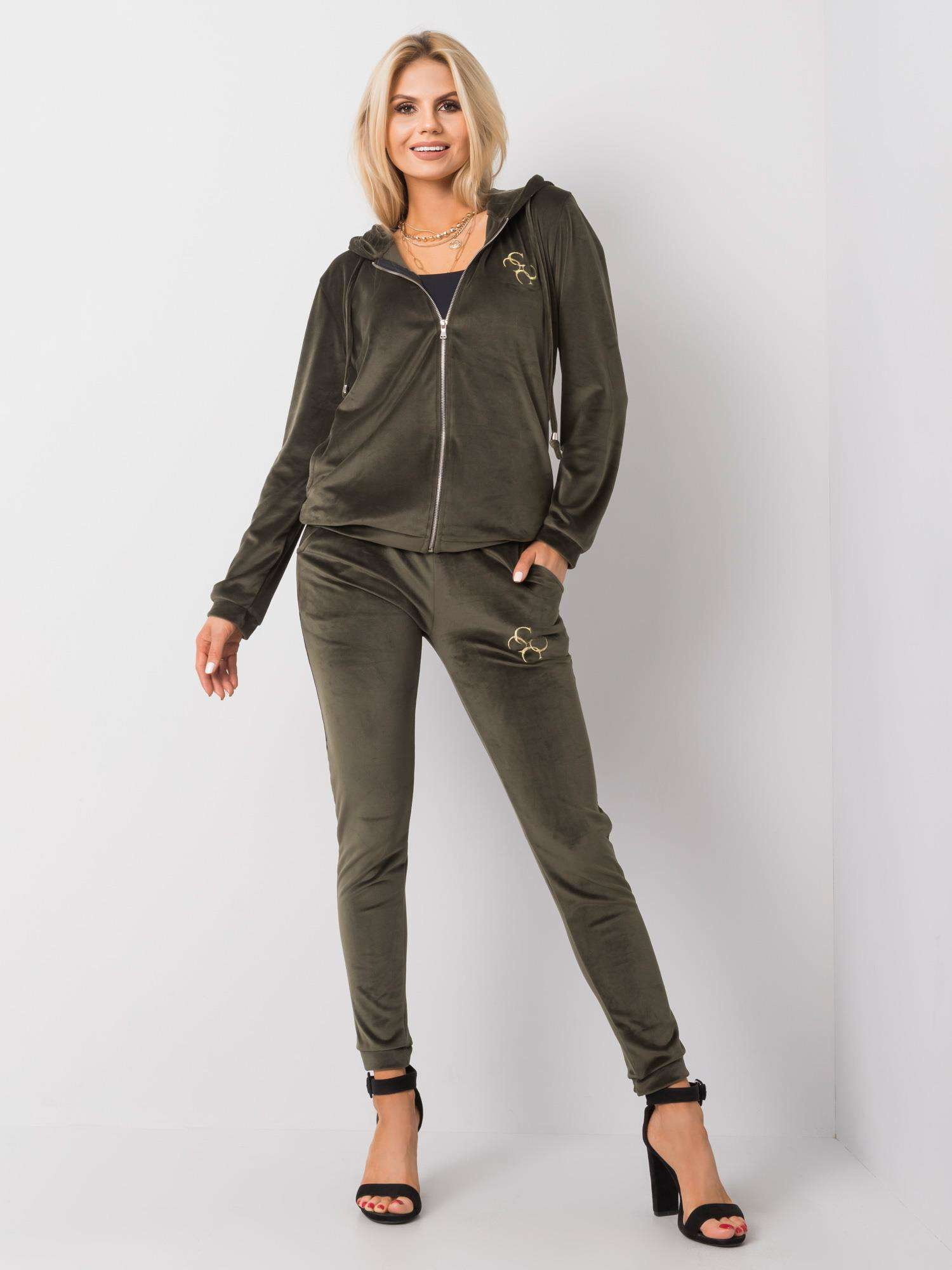 Khaki komplet welurowy Melody