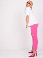 Bílý základní tričko plus size Missy.