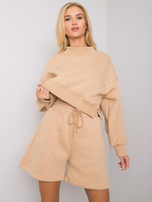 Camelowe szorty dresowe Larianna