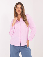 Różowa rozpinana koszula w paski