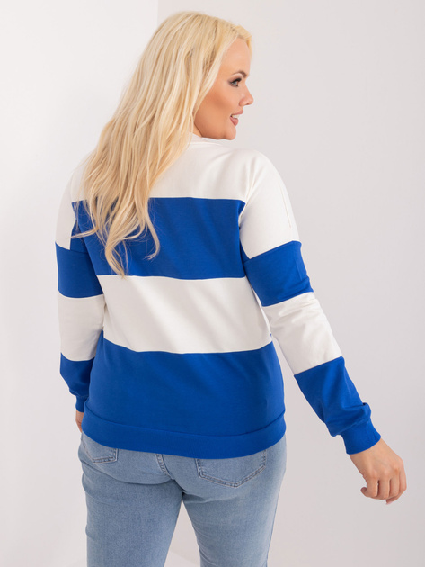 Hurt Ciemnoniebieska bluzka plus size w paski