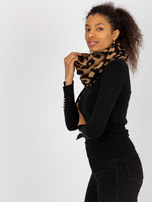 Hurtownia Czarno-camelowy damski komin we wzory