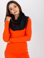 Czarno-morska chusta komin z wiskozy 