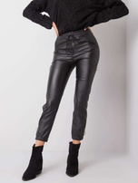 Czarne spodnie woskowane Jackie