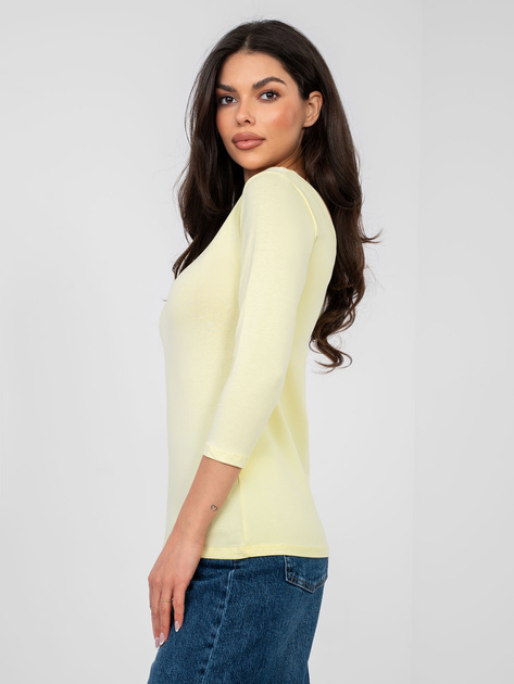 Pastelowa żółta bluzka basic z bawełny RUE PARIS