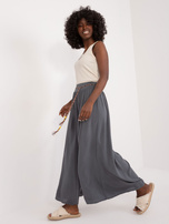 Hurt Ciemnoszare szerokie spodnie na lato OCH BELLA