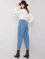 Niebieskie spodnie mom jeans Cortona