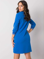 Dunkelblaues Baumwollkleid Sinead RUE PARIS.
