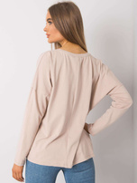 Jasnobeżowa bluzka z długim rękawem Rochester RUE PARIS