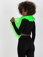 Fluo zielona chusta z aplikacją z dżetów