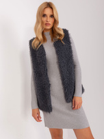 Hurtownia Grafitowa kamizelka damska z podszewką OCH BELLA