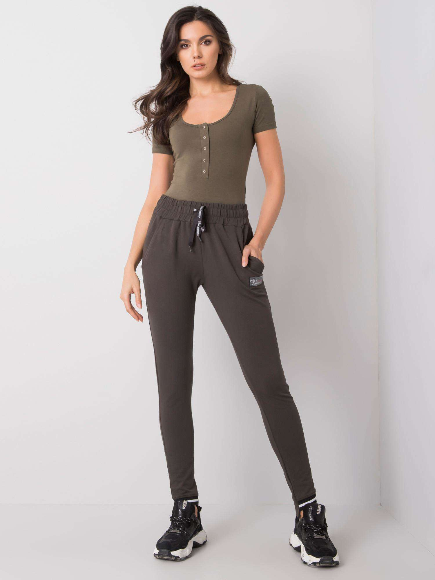 Ciemne khaki spodnie Luciana