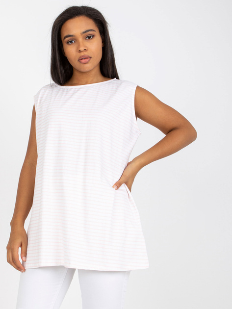 Hurtownia online Biało-różowy top w paski