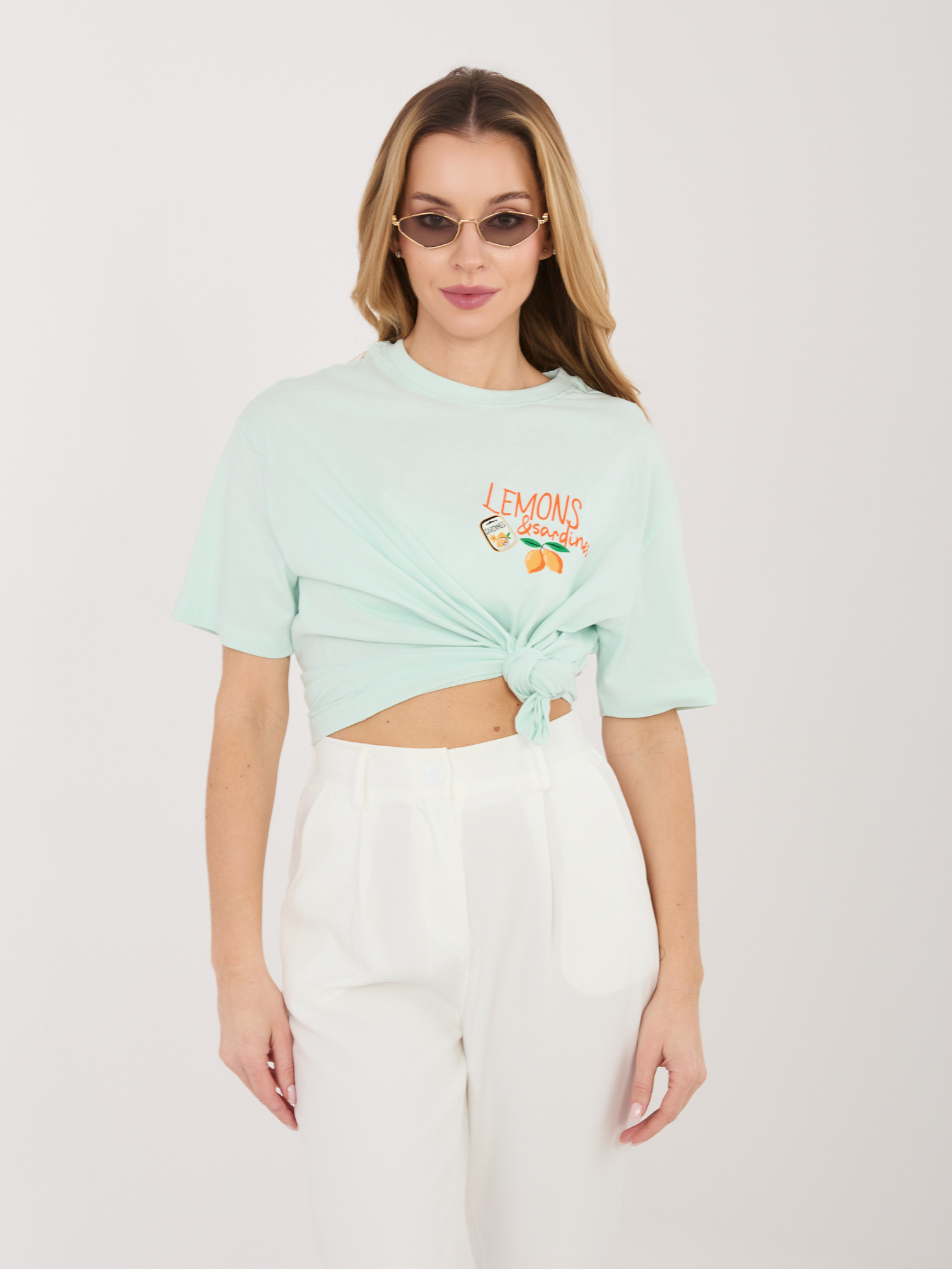 T-shirt mietowy