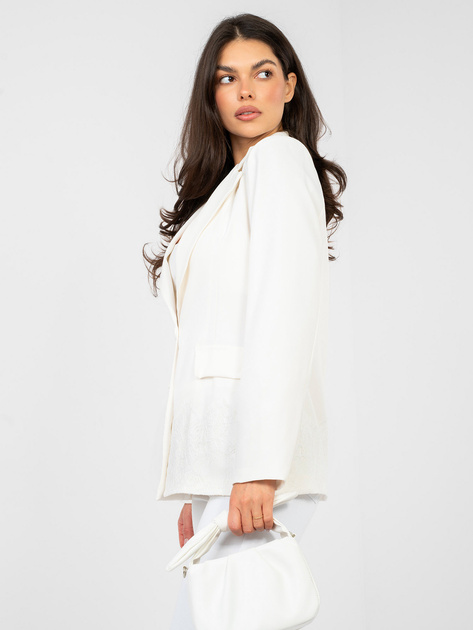 Ecru marynarka z jednorzędowym zapięciem