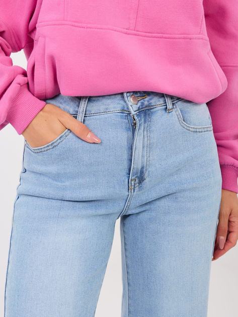Jasnoniebieskie damskie jeansy straight leg