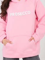 Pastelowa różowa bluza kangurka o kroju oversize RUE PARIS 