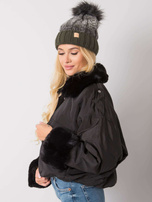 Khaki Wintermütze mit Bommel Ally RUE PARIS.