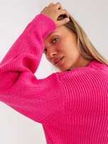 Hurt Fluo rosa langer Cardigan mit Knöpfen RUE PARIS.