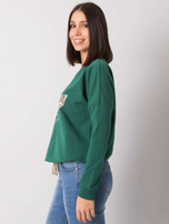 Dark green plus size blouse with Juliee print