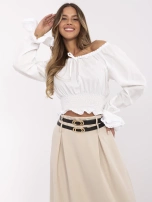 Beżowa długa spódnica z zakładkami 