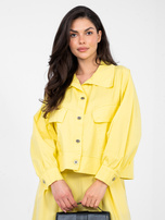 Żółta bawełniana koszula z kołnierzem RUE PARIS 