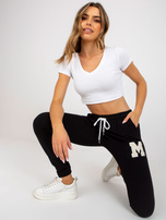 Czarne damskie spodnie dresowe joggery