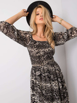 Czarno-beżowa sukienka Ines OCH BELLA
