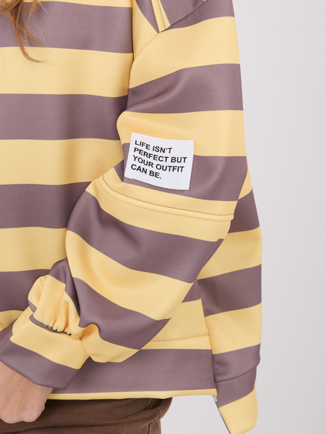 Brązowa damska bluza bez kaptura