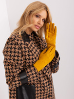 Hurt Ciemnożółte rękawiczki z funkcją dotykową  