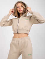 Beżowy dresowy komplet dwuczęściowy Kalifornia RUE PARIS