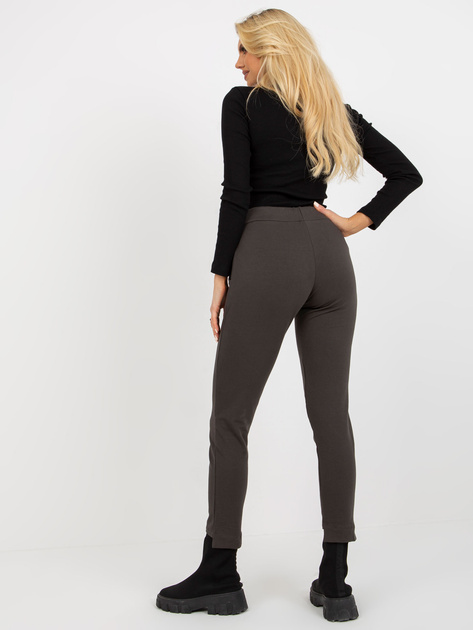 Hurtownia Khaki damskie spodnie dresowe z kieszeniami