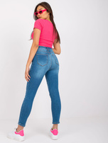 Niebieskie jeansy skinny Antibes RUE PARIS