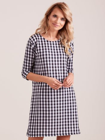 Women's Black Checkered Dress