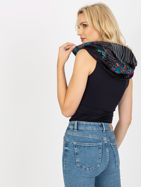 Hurtownia online Czarna chusta komin z printami