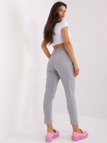 Hurt Szare damskie spodnie dresowe z wiązaniem