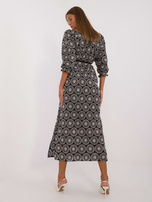 Hurt Black simple cocktail dress with embroidery.