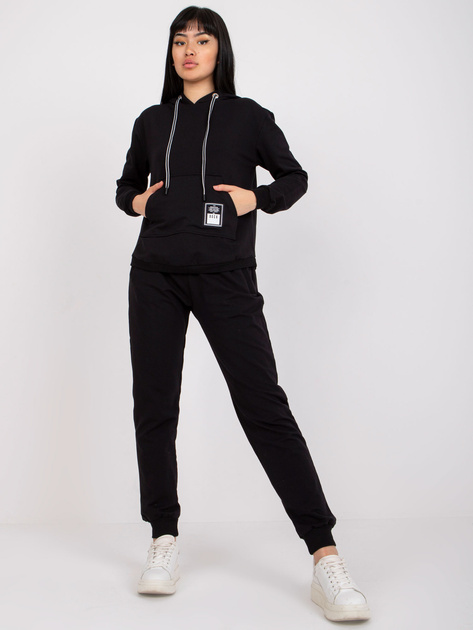 Czarny komplet dresowy bawełniany Mariami