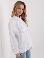 Biała damska koszula oversize z bawełny 