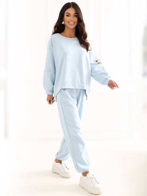 Jasnoniebieski komplet ze spodniami typu jogger RUE PARIS