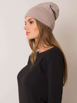 Beżowa czapka beanie RUE PARIS