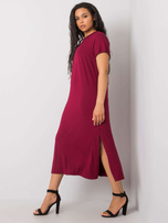 Bordowa sukienka plus size Nanette