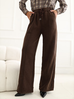 Brown sweatpants with a faded effect.