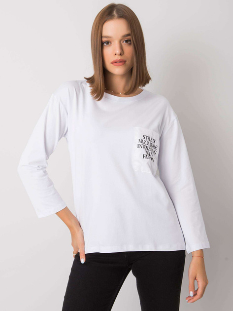 Biała bluzka z kieszonką Tianna