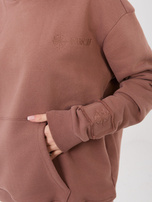 Brązowa dresowa bluza kangurka NATURAL SIDE 