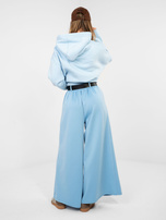 Pastelowe spodnie palazzo z kieszeniami RUE PARIS 