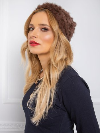 Brown fur hat