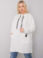 Ecru bawełniana tunika plus size Redmond