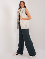 Hurtownia Jasnobeżowa kamizelka damska pikowana SUBLEVEL