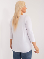 Biela blúzka plus size z viskózy Mariel.